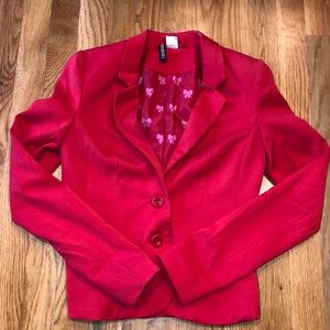 Women’s red blazer